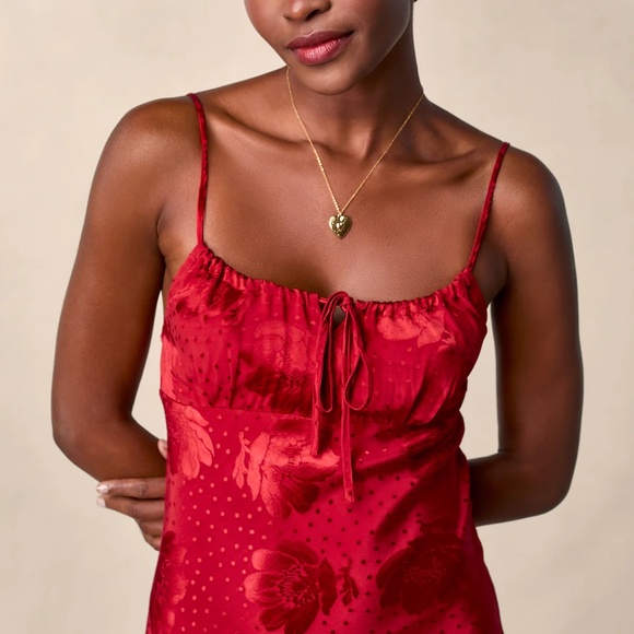 Rouje Paris Daria Dress in Jacquard Fleurs Rouge Size EU 34 - Picture 3 of 16